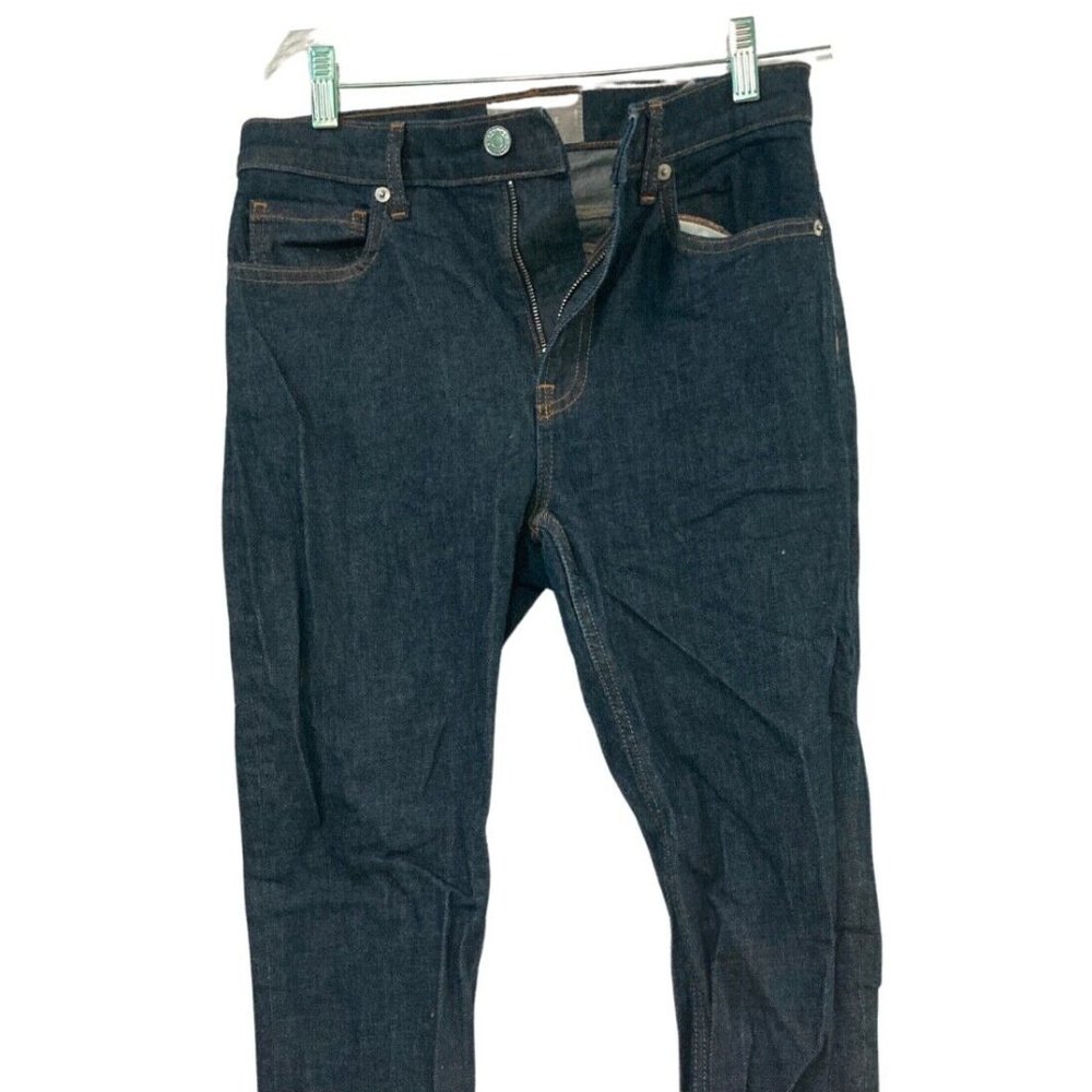 Everlane Authentic Stretch High Rise Skinny Jeans Ankle Size 27, Dark Blue